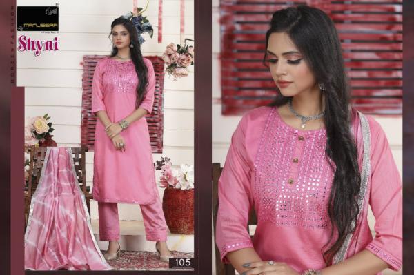 Manjeera Shyni Fancy Wear Chanderi Ready Made Dress Collection